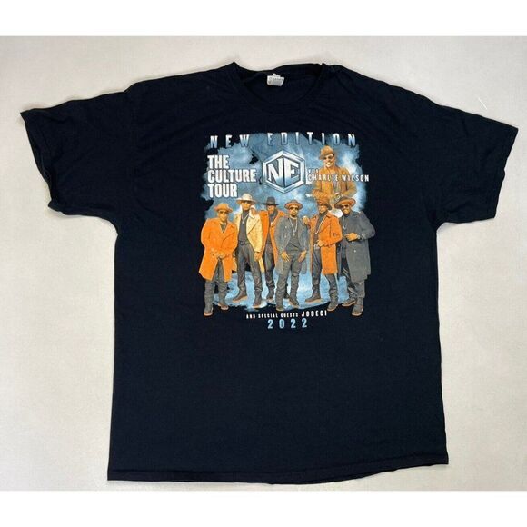 New Edition The Culture Tour 2022 Graphic T-shirt Men XXL Black Music - Picture 1 of 6
